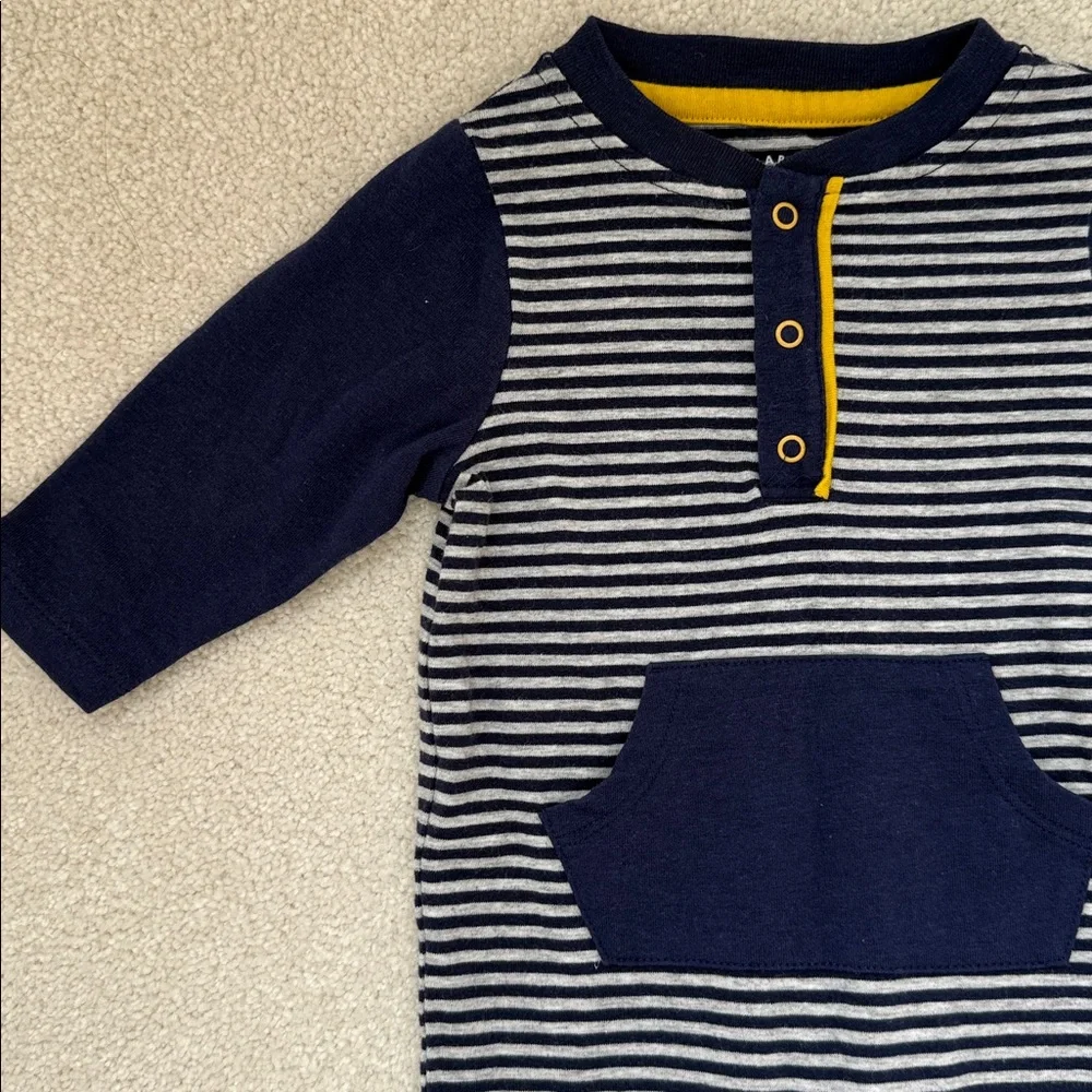 Cat & Jack Navy and White Striped One Piece